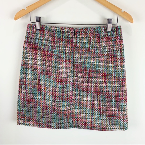Loft Womens Multicolor Tweed Skirt, Size 2 Petite - Picture 2 of 8